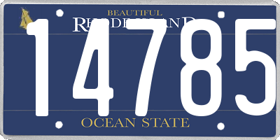 RI license plate 14785