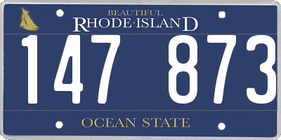 RI license plate 147873