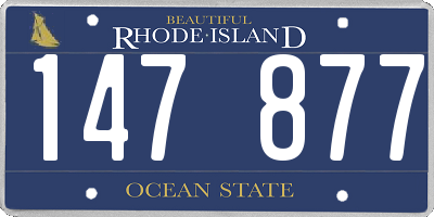 RI license plate 147877