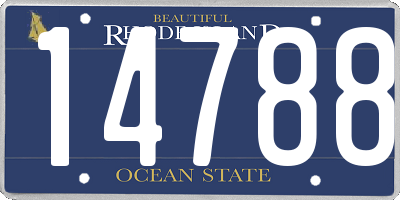 RI license plate 14788