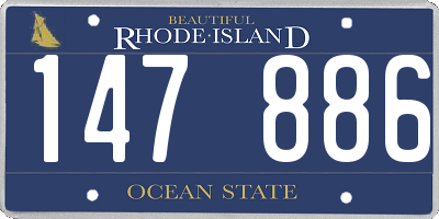 RI license plate 147886