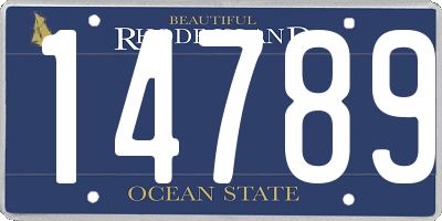 RI license plate 14789