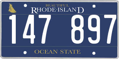 RI license plate 147897