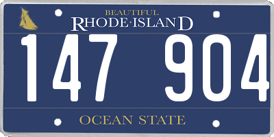 RI license plate 147904