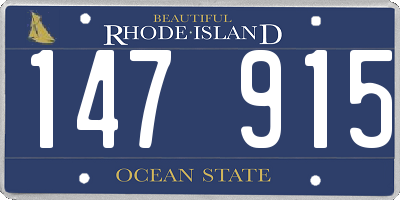 RI license plate 147915