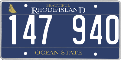 RI license plate 147940
