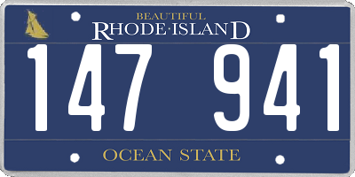 RI license plate 147941