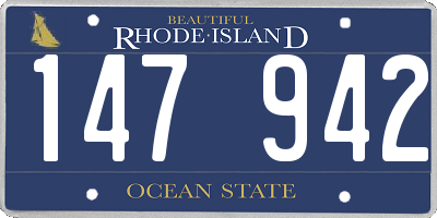 RI license plate 147942
