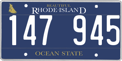 RI license plate 147945