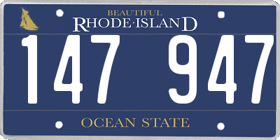 RI license plate 147947