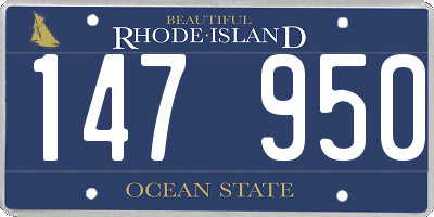 RI license plate 147950