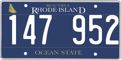 RI license plate 147952