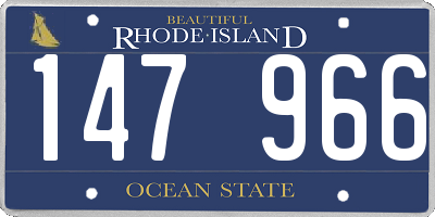 RI license plate 147966