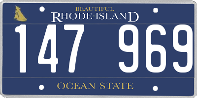 RI license plate 147969