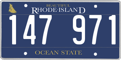 RI license plate 147971