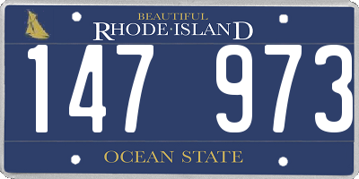 RI license plate 147973