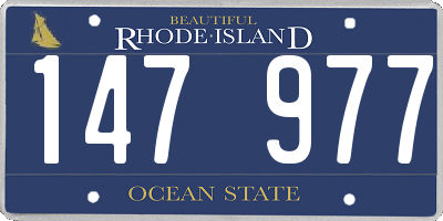 RI license plate 147977