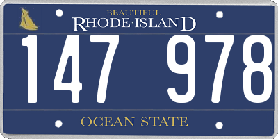 RI license plate 147978