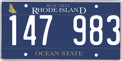 RI license plate 147983