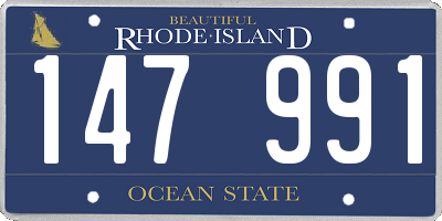 RI license plate 147991
