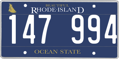 RI license plate 147994