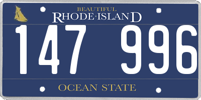 RI license plate 147996