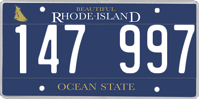 RI license plate 147997