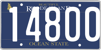 RI license plate 14800