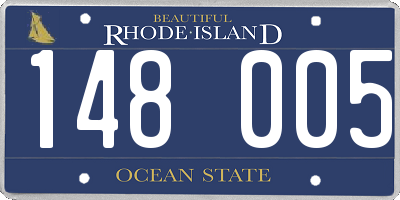 RI license plate 148005
