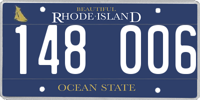 RI license plate 148006