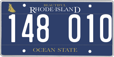 RI license plate 148010