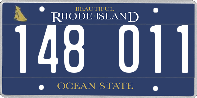 RI license plate 148011