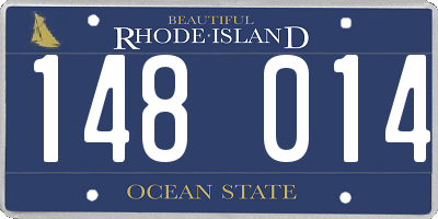 RI license plate 148014