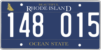RI license plate 148015