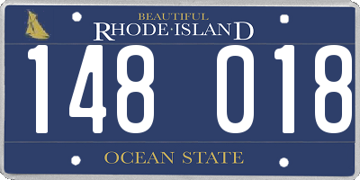 RI license plate 148018