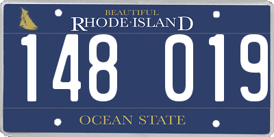 RI license plate 148019