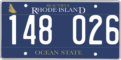 RI license plate 148026