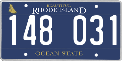 RI license plate 148031