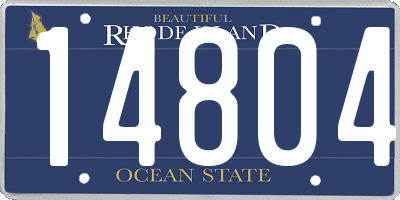 RI license plate 14804