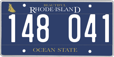 RI license plate 148041