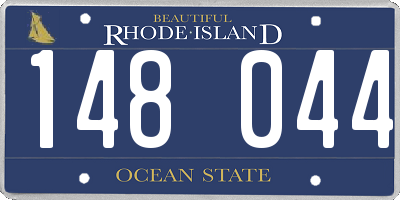 RI license plate 148044
