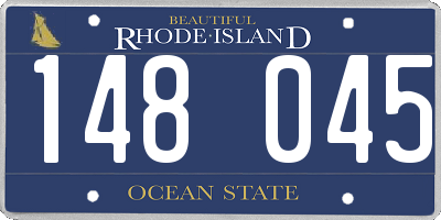RI license plate 148045