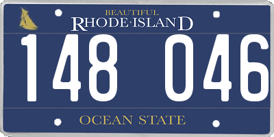RI license plate 148046