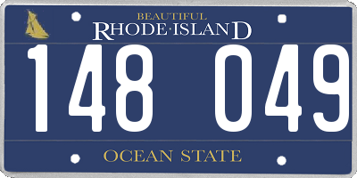 RI license plate 148049