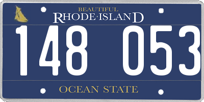RI license plate 148053