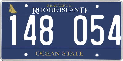 RI license plate 148054