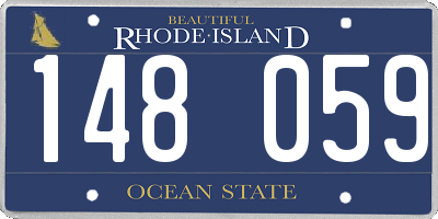 RI license plate 148059