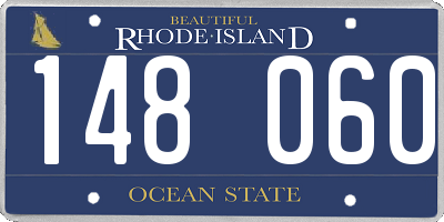RI license plate 148060