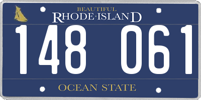 RI license plate 148061