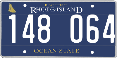 RI license plate 148064